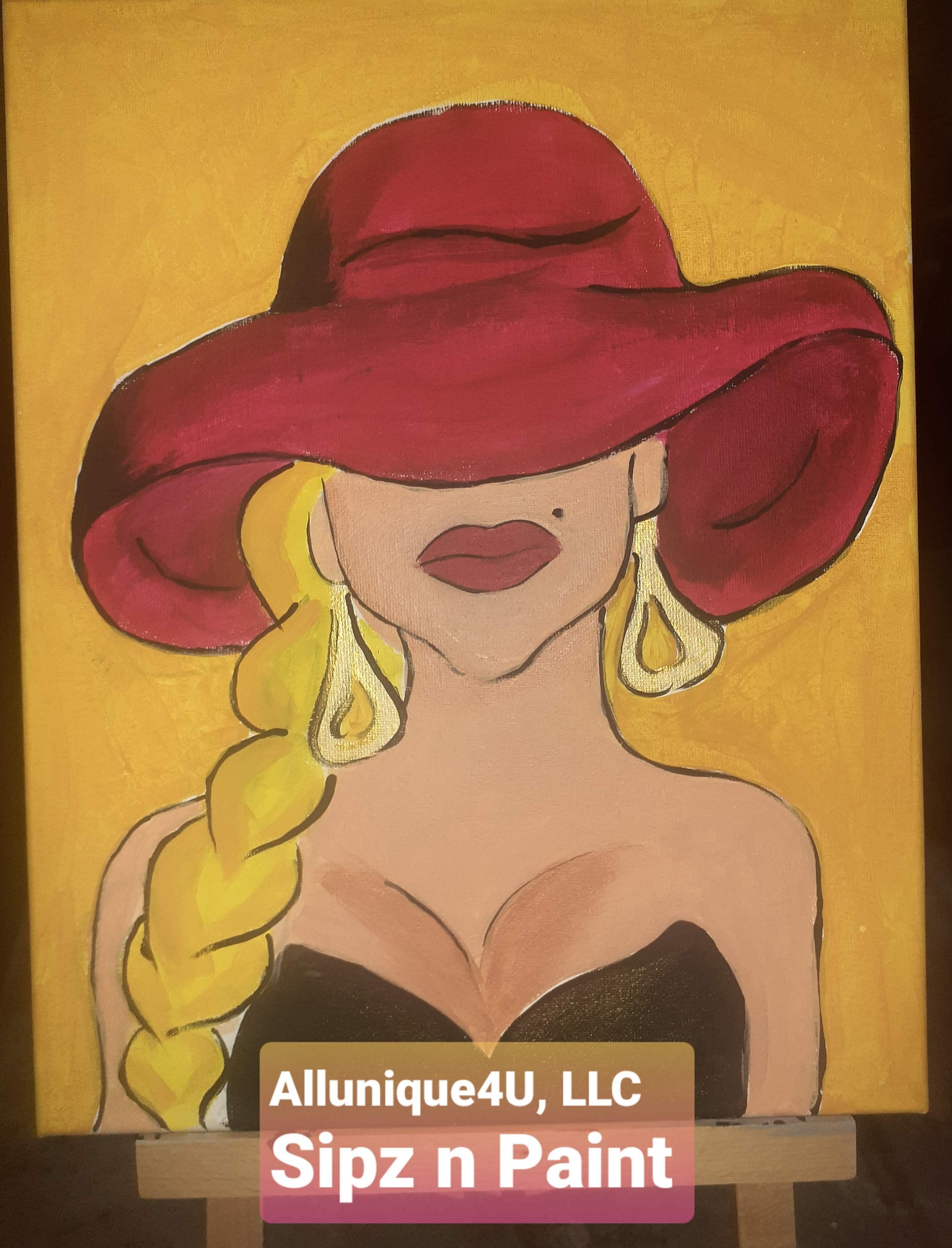 Painting of a Diva With a Hat